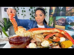 KING CRAB SEAFOOD BOIL MUKBANG | SEAFOOD BOIL MUKBANG| DESHELLED