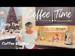 Cozy Christmas Coffee Station Ideas: Small Space Styling Tips | Day 7 |Lifestyle with Melonie Graves