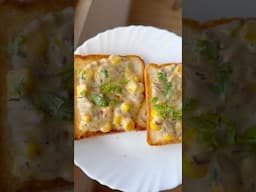 Corn Mushroom 🍄‍🟫 cheese 🧀 Toast #shorts #breadrecipe #trendingshorts #snacks #yshorts #cooking