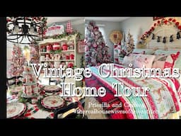 Vintage Christmas Home Tour 2024:Priscilla & Chelsea-The Real Housewives of Cross Stitch