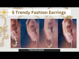 Handmade fashion earrings ideas|Hoop|Wire wrapped earrings| Ring model|Earrings making at home