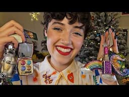 ASMR 🎄 Helping You Shop for Christmas Ornaments (whispered mall rp, glass tapping & scratching)