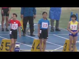 6年 女子 100m 決勝 #小学生陸上【4KｳﾙﾄﾗHD】神奈川県小学生陸上競技秋季交流大会 平塚レモンガススタジアム 2024.10.5