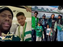 Kevin Hart & Son Kenzo Celebrate Eagles Super Bowl Win Over The Chiefs! 🏈