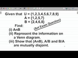 Set Theory Mathematics 2 - Exam Sample Problem and Solution #excellenceacademy #settheory