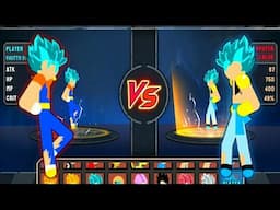 Stickman Warriors Fight - Vigitto SSJ Blue vs Gota SSJ Blue