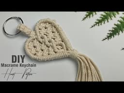 Macrame Heart Keychain | Macrame Love | Valentine Gifts