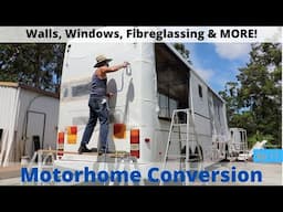 Bus Conversion Walls, Windows, Fibreglassing, & MORE - Travel Hugs