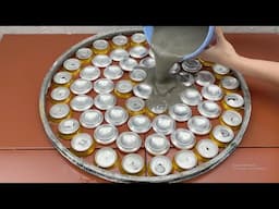 Recycle  Beer Cans And Cement  How To Make A Unique Garden Coffee Table And Flower Pots .