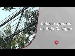 Cabos expostos apresentam risco a pedestres em avenida de BH