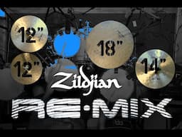 RARE Zildjian REMIX 12" Hi Hat 14" Crash 18 BREAKBEAT Ride DISCONTINUED SMALL SIZE CYMBAL SET RE MIX