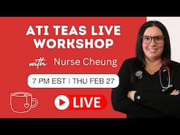 ATI TEAS 7 Math Live Practice Questions With Mr Cheung ❤️