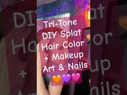 🩷💜 Vibrant Sunset DIY Hair Dye 🌅🧡 #minivlog #diywjenni #diyhaircolor