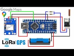 LoRa GPS Tracker Project with Google Maps - Arduino ESP8266 RYLR406