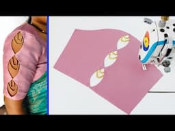 How to Cutting and Stitching a Sleeves | Very Easy Sewing Tips and Tricks | DIY Sewing Tricks