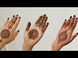 Top 3 trending simple backhand mandala mehndi design | Latest easy Fronthand gol tikki mehndi desig