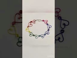 Rainbow Heart Bracelet @beadalon Artistic Wire #bracelet making #wirebracelet