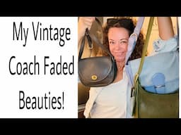 Vintage Coach Faded Beauties! Watson, Bedford Flap & Janice’s Legacy! Navy, Periwinkle & Olive Green