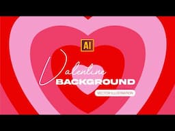 DRAWING A RETRO BACKGROUND WITH HEART IN ADOBE ILLUSTRATOR