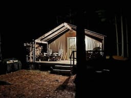 THE TENT. Storm damaged trees. Some time in the deer stands. Getting everything ready for winter.