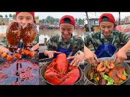 Chinese Fisherman Cooking and Eating Seafood Look So Yummy #3