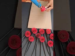 Amazing paper flower wall decor #shorts #diy #craft #homedecor #youtubeshorts #ashortaday