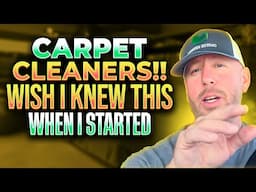 Carpet cleaners!! I wish I knew this when I started 😩