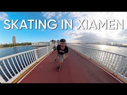 Exploring Xiamen skating over the sea