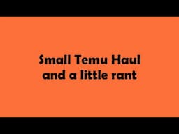 Small TEMU Haul and a little rant on cutting dies