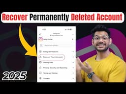 How To Recover Permanently Deleted Instagram Account | How to reactivate Instagram account 2025