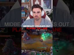 MIDBEAST CRASHES OUT PLAYING TOP LANE #leagueoflegends #midbeast #shorts