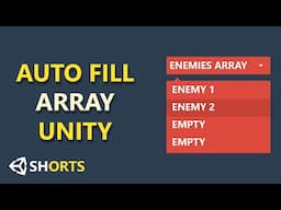 How to Autofill Inspector Array Automatically with Script Unity | #shorts