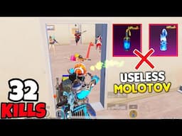 Why Molotov Are Not 100% Effective in BGMI? • (32 KILLS) • BGMI Gameplay