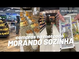 COMPRAS NO MERCADO MORANDO SOZINHA e COMO ORGANIZO AS REFEIÇÕES DA SEMANA - ALIMENTAÇÃO SAUDÁVEL