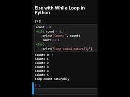 Else with While Loop in Python