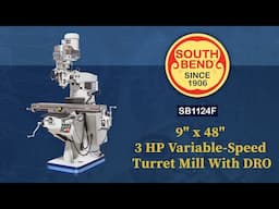 SB1124F 90 x 48 3 HP Variable Speed Turret Mill With DRO