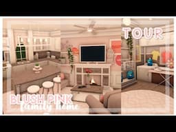 🌸♡ BLUSH PINK Family Home Tour ♡🩰 ▪︎ bloxburg house tour ▪︎ || Official Pineapples