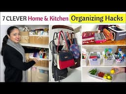 7 CLEVER Home & Kitchen Organization Ideas | Small Space Organizing | Add More Storage In Small Home