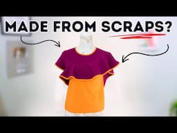 HOW TO make a UNIQUE color blocked top from fabric scraps?!