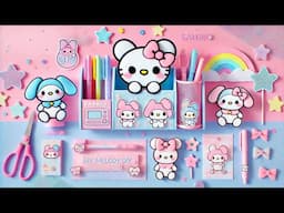 Cute Paper School Supplies - 7 DIY - Cinnamoroll & My Melody ✂️📚