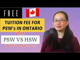 Free tuition for Personal Support Worker in Ontario and PSW vs HSW, what is the difference?#psw #hsw