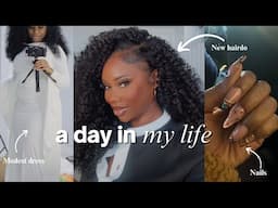 Day in the Life of a Full-Time Influencer: Quick Weave Review, Modest Haul & Vacation Prep!