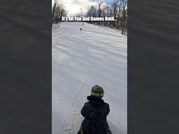 All Fun And Games Until… #snowboarding #skiing #dadlife ##lol #snow #ice #kids #crash #slide #fun