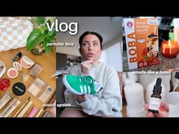 amazon couch update, mixing perfumes, pumpkin boba, organizing! 🎃 / VLOG