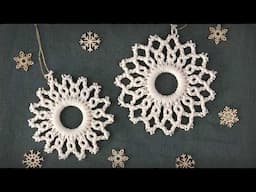 Macrame Ornaments DIY Snowflakes for Christmas Tree