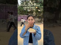 Trying INDIA’S best VADA PAV🌎🥪 #trending #shorts