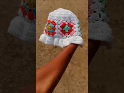 Crochet bucket hat / Crochet ruffle hat / Crochet granny square hat