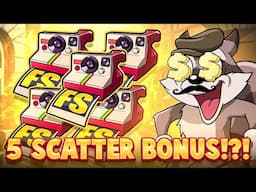 I HIT the INSANELY RARE 5 SCATTER BONUS on LE BANDIT (END OF THE RAINBOW BONUS)