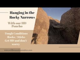 How to hang hammock in tight spots - Our HD Poncho in Rocks !!