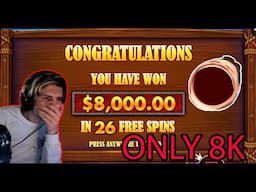 XQC GETS 26 FREE SPINS AND ONLY WINS 8.000$ (So Unlucky)